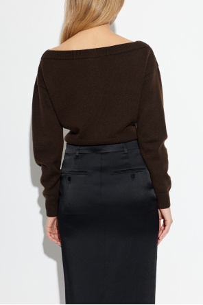 Tom Ford Cardigã de caxemira com logótipo bordado