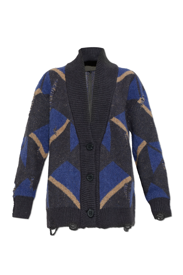 Cardigan with Decorative Weave od Akep