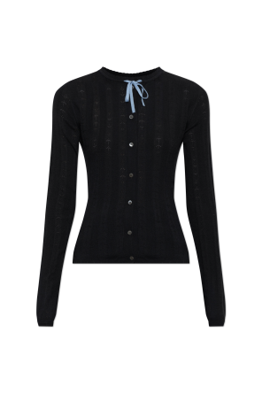 Cardigan with decorative knit