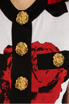 Balmain Cardigan with rose motif
