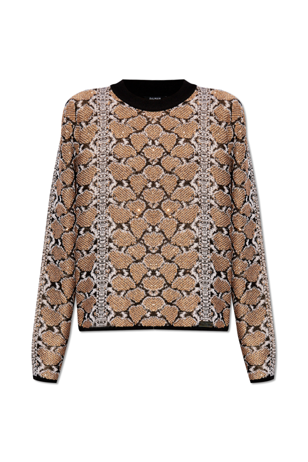 Sweater with animal motif od Balmain