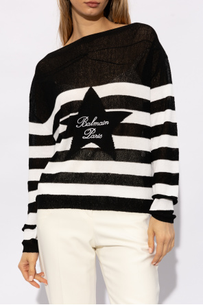 Balmain Sweter ze wzorem w paski