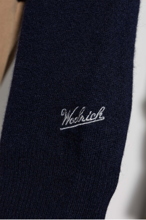 Woolrich Wełniany sweter z wyszytym logo