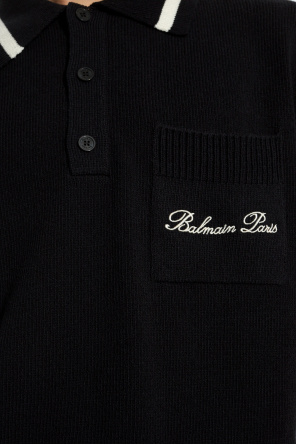 Balmain cropped Sweater with logo