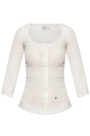 Geripptes Top mit schmaler Passform