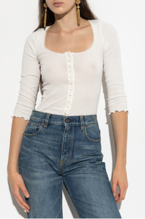 Chloé Ribbed fitted top
