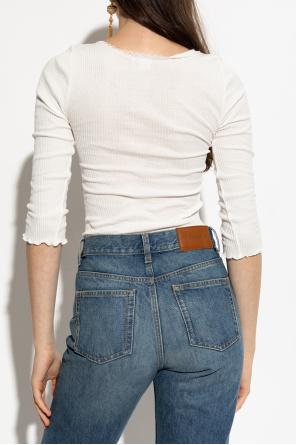 Chloé Ribbed fitted top