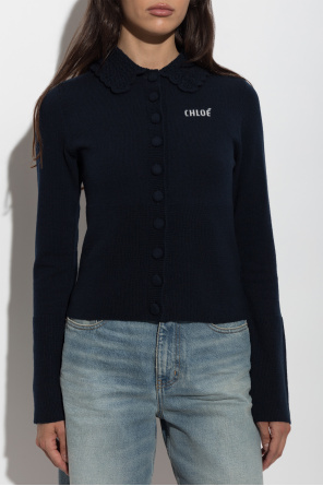 Chloé Wool cardigan with collar