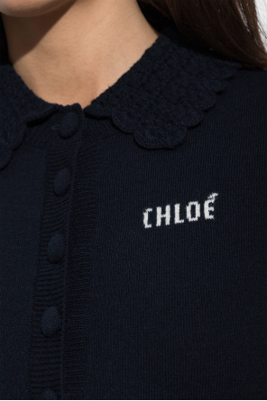 Chloé Wool cardigan with collar