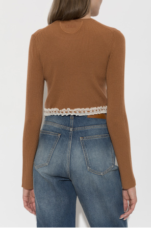 Chloé Camisola com acabamento em renda