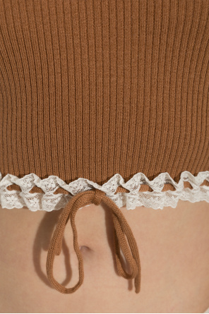 Chloé Camisola com acabamento em renda