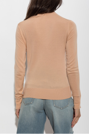 Chloé Wełniany top z wyszytym logo