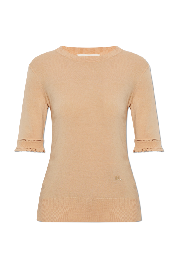 Wool sweater with short sleeves od Chloé