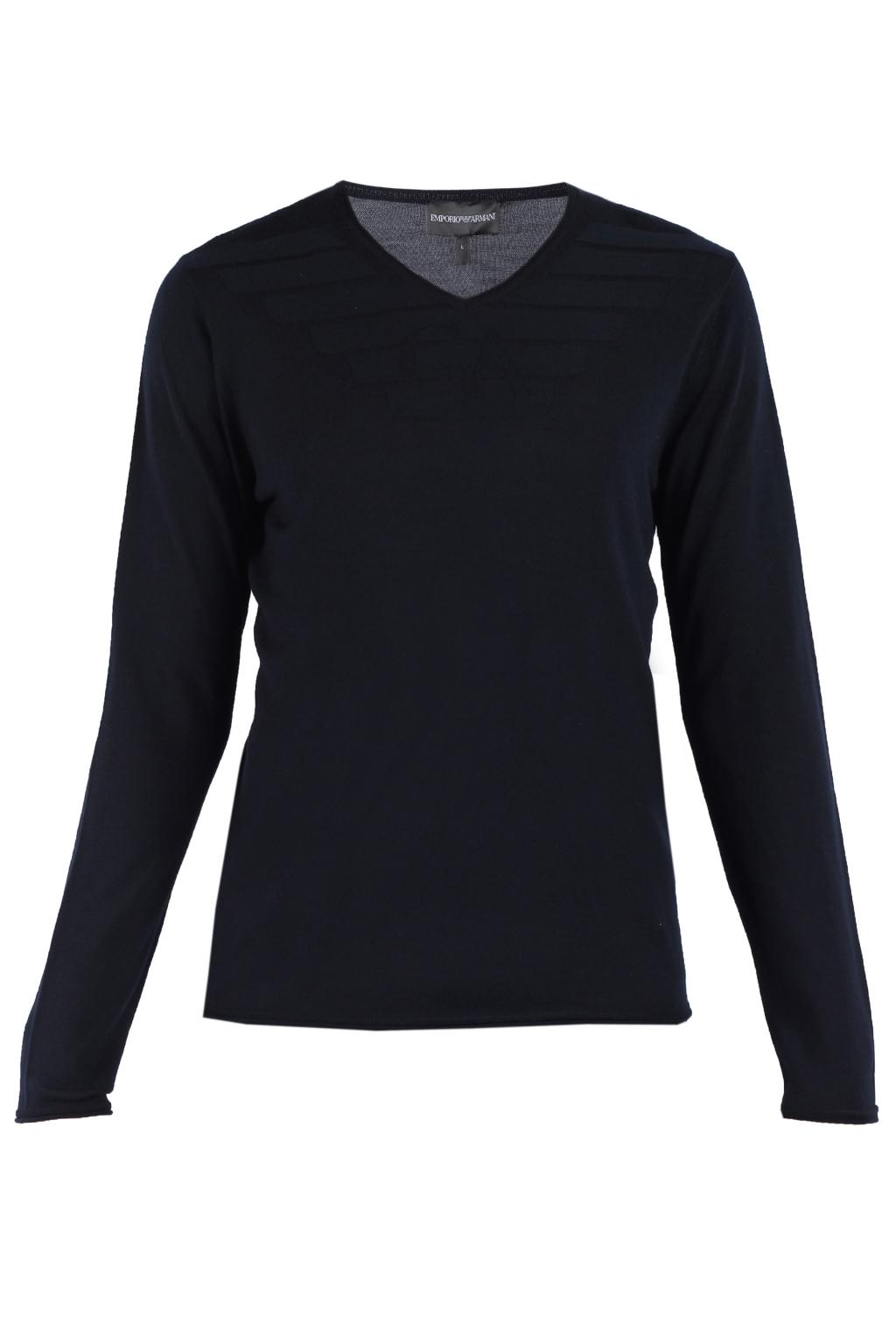 Black V-Neck Sweater Emporio Armani - Vitkac TW