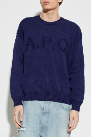 A.P.C. Cotton sweater with logo