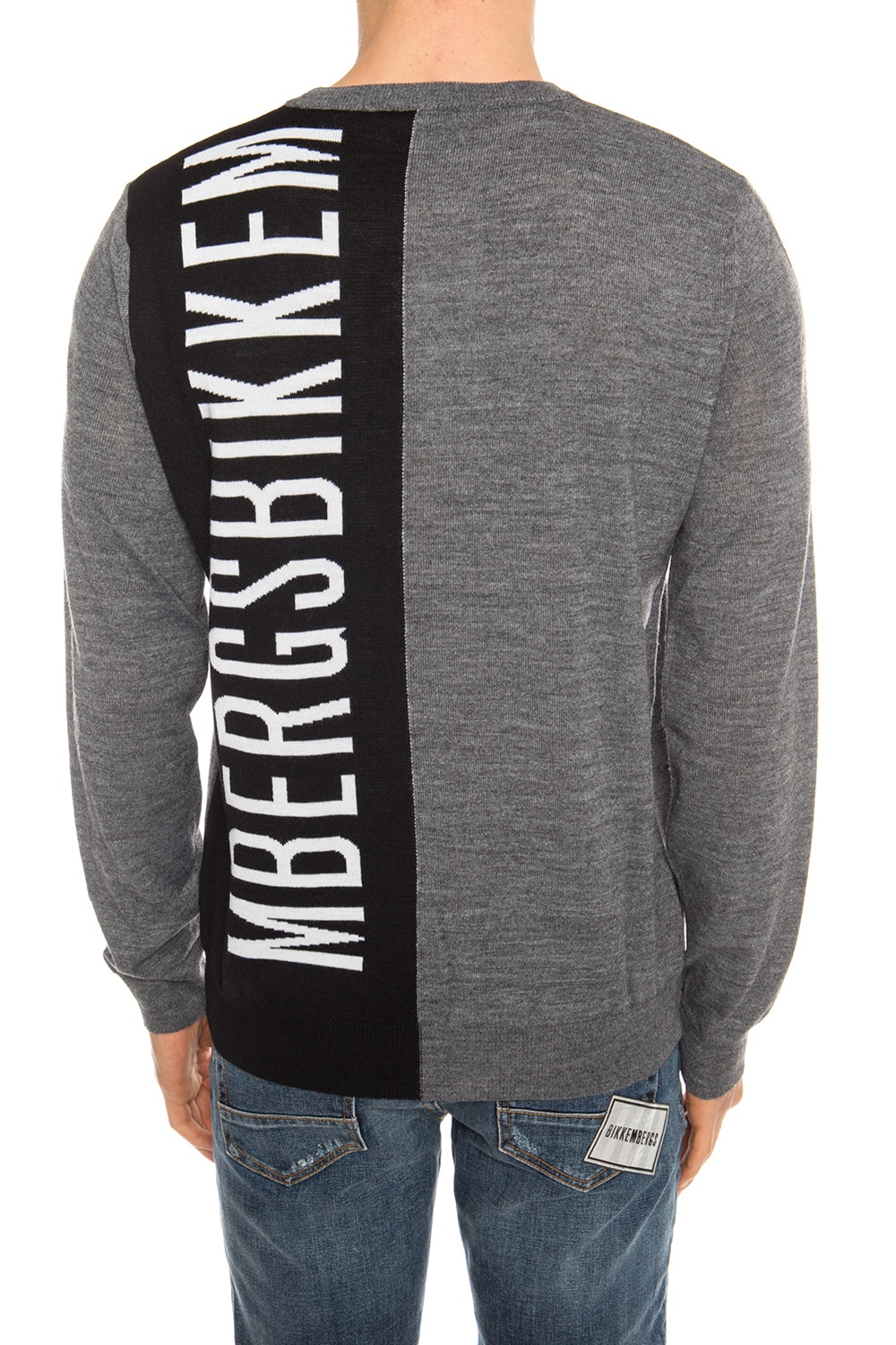 Christian Ligatie Krijger Grey Sweater with embroidered logo Dirk Bikkembergs - Vitkac Australia
