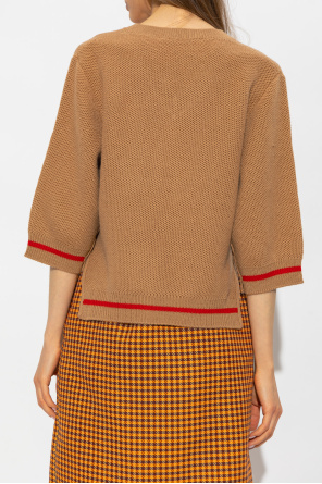 Marni Asymmetric sweater with logo