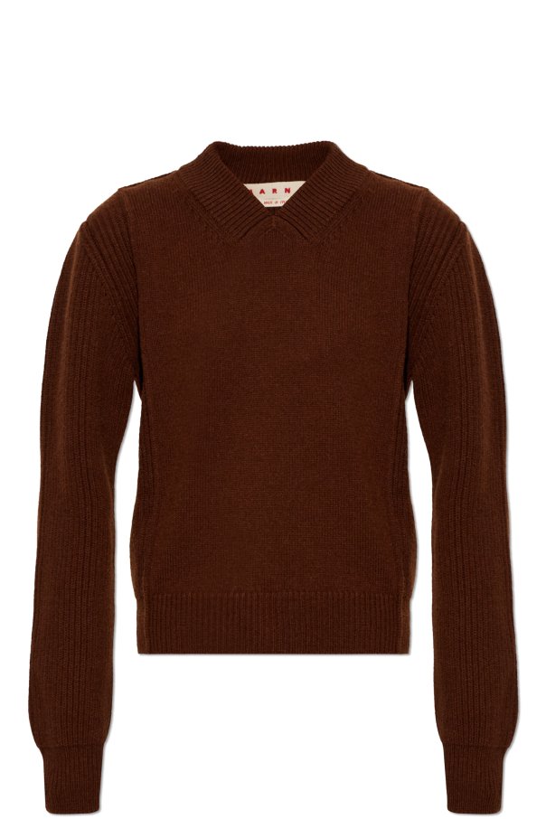 Wool V-neck sweater od Marni