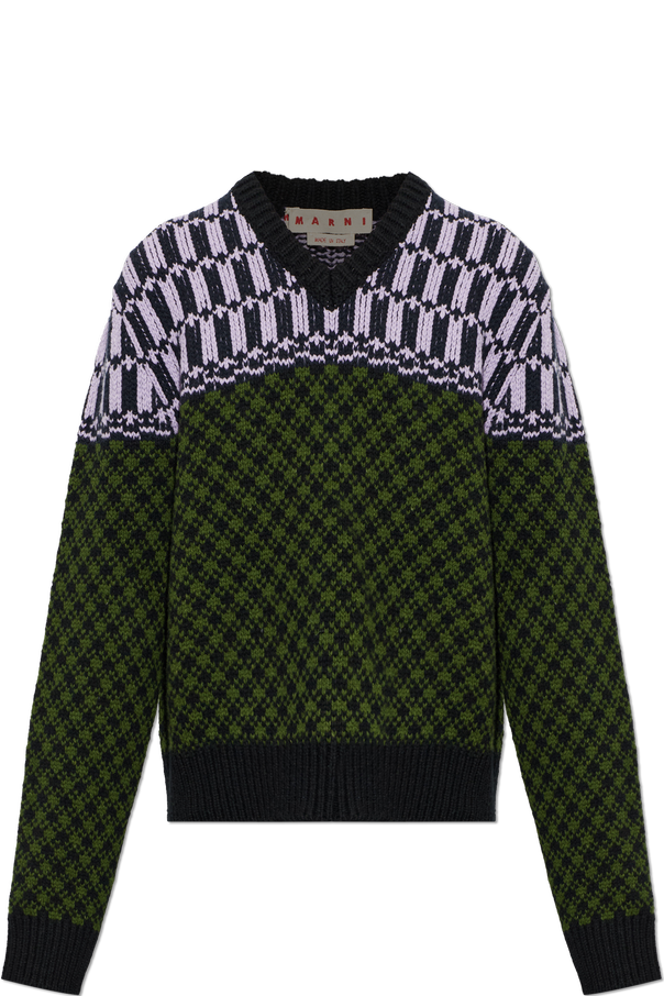 Wool sweater with pattern od Marni