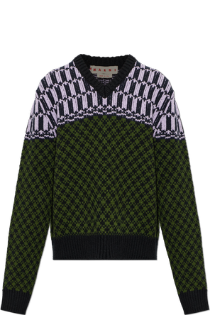 Wool jumper with pattern