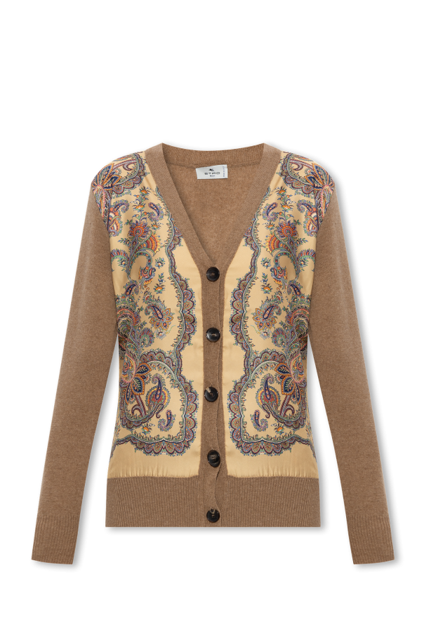 Cardigan with silk front od Etro