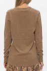 Etro BROWN Cardigan with silk front