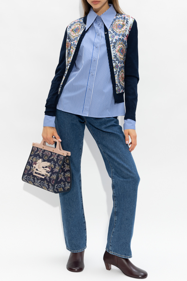 Etro Cardigan with silk front