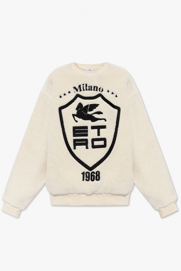 Etro Miss Blumarine rhinestone logo sweater dress