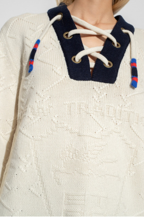 Etro Sweter z dekoracyjnym sznurowaniem