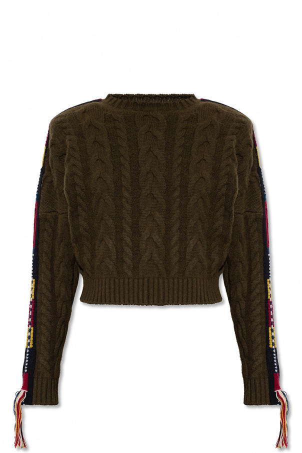 Etro Rib-knit Tiger-Logo sweater