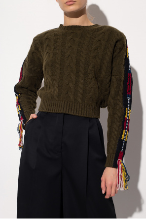 Etro Rib-knit Tiger-Logo sweater