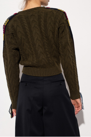 Etro Rib-knit Tiger-Logo sweater