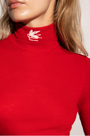 Etro Logo-embroidered turtleneck sweater