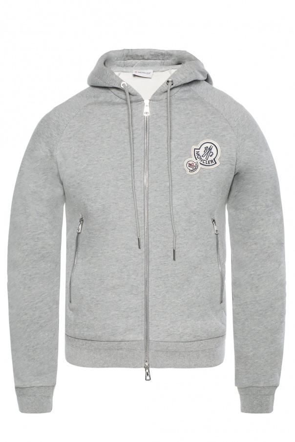 moncler double logo hoodie