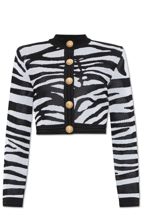 Balmain Cardigan with animal print