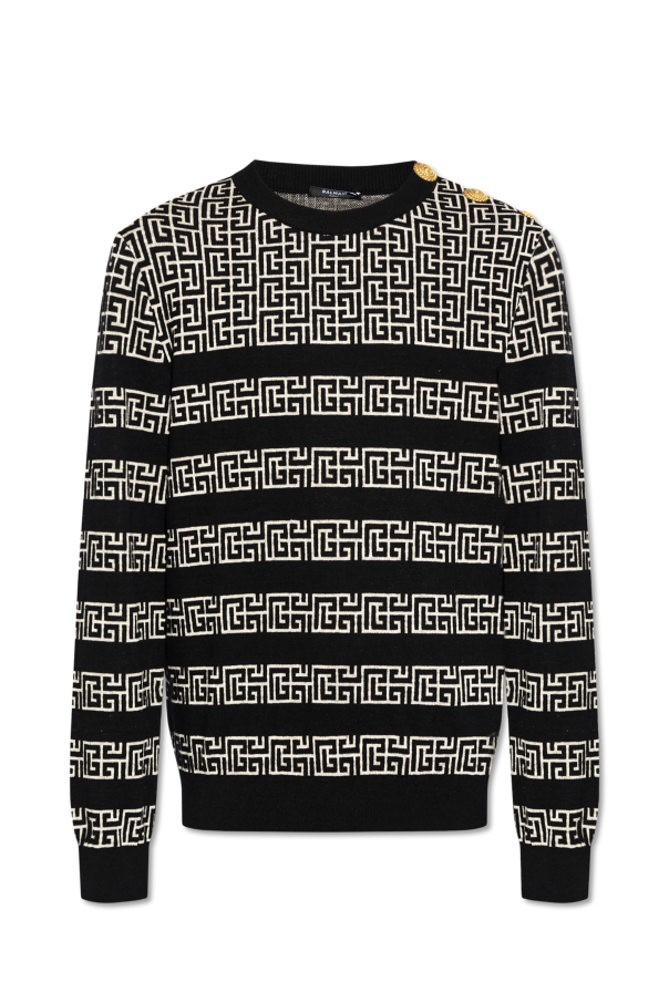 Balmain Sweter z monogramem