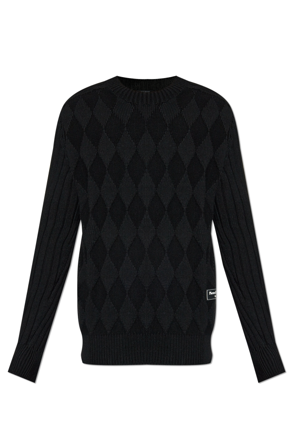 Balmain Sweter z naszywką z logo