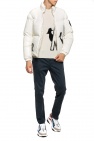 Moncler cream Logo-embroidered sweater