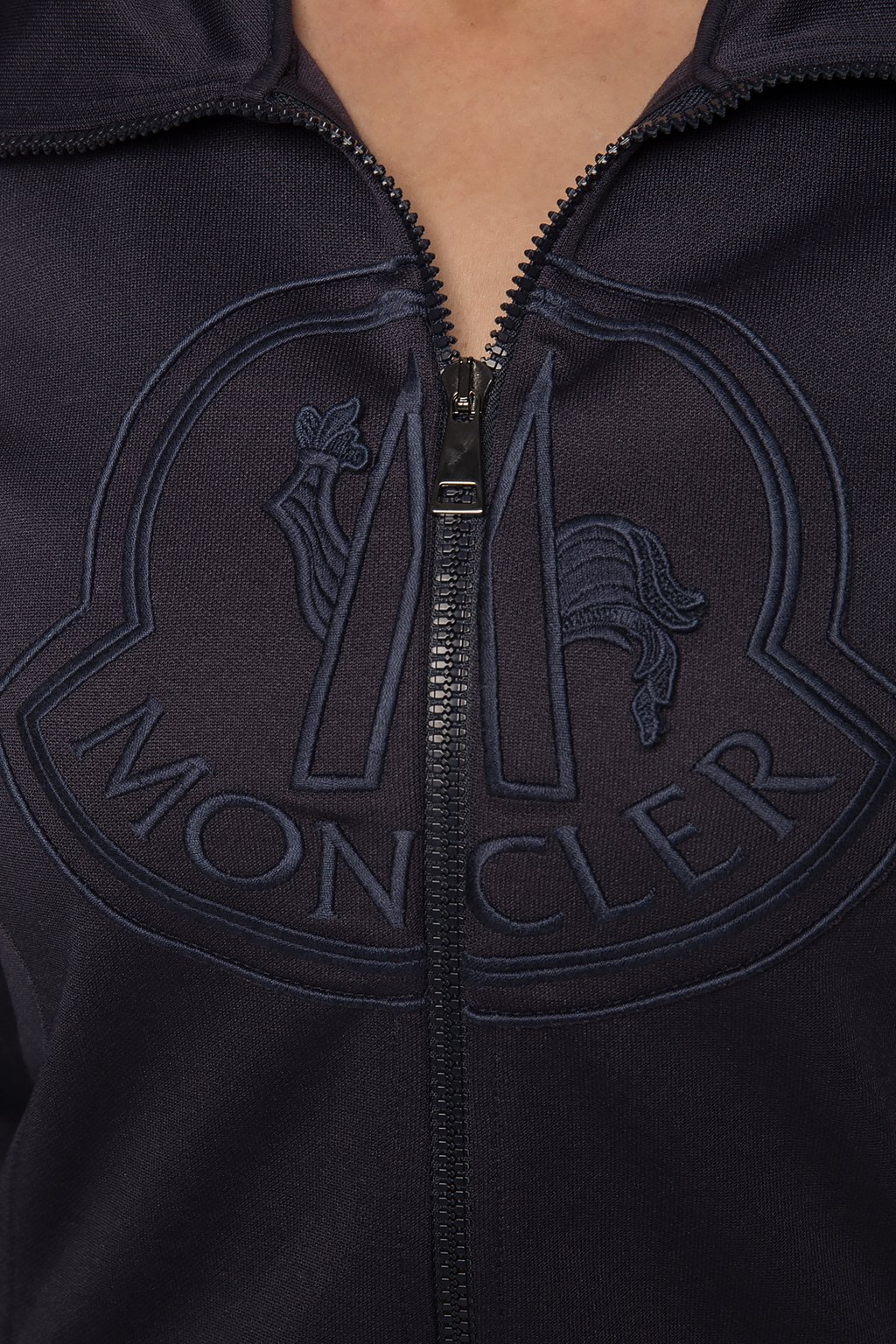 moncler logo embroidered sweatshirt