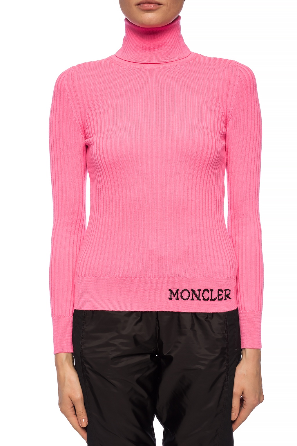 Moncler Ribbed turtleneck sweater with logo | Women's Clothing | Vitkac