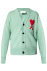 Ami Alexandre Mattiussi GREEN Cardigan with logo