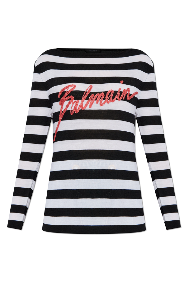 Balmain Wool jumper with embroidered logo