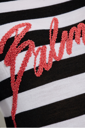 Balmain Wool jumper with embroidered logo