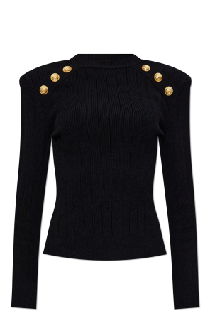 Sweater with decorative buttons