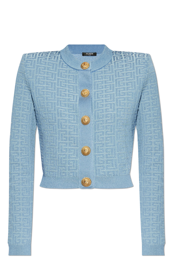 Short cardigan with monogram, zdjęcie 1 Short cardigan with monogram od Balmain