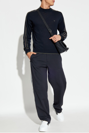 Sweter z wyszytym logo od Emporio Armani