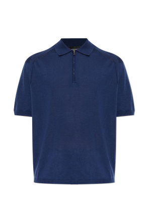 Polo z wełnianym wykończeniem