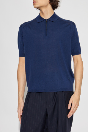 Emporio Armani Polo with woolen trim