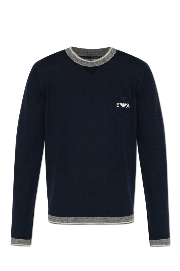 Wool sweater with logo od Emporio Armani