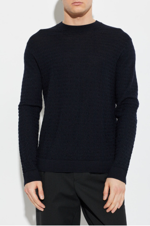 Emporio Armani Wool sweater with a crew neck